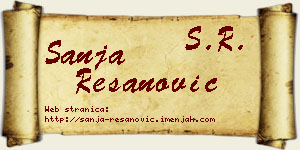 Sanja Resanović vizit kartica